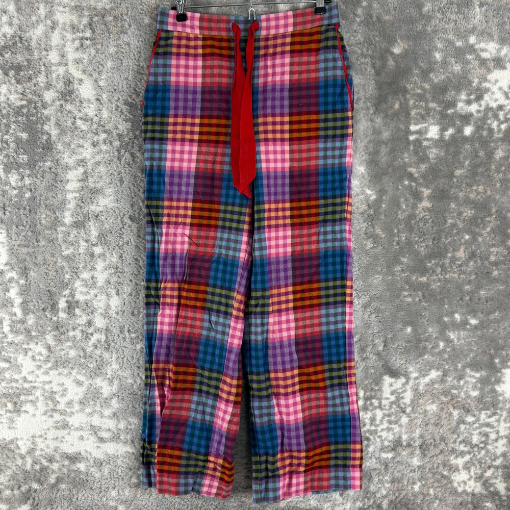 Boden Size 6 Plaid Check Drawstring Pajama‎ Lounge Pants Multicolor Women